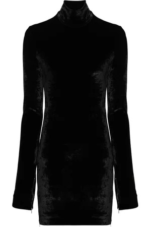 Jil Sander Top con efecto de terciopelo y cuello de tortuga