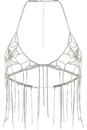 LOULOU Top con detalles de cristal de x Lit Appeal