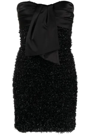 Balmain Vestido corto de tweed con acabado metalizado