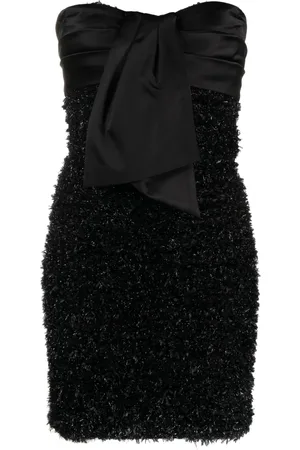 Balmain Vestido corto de tweed con acabado metalizado