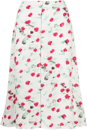 Marni Falda midi con estampado floral