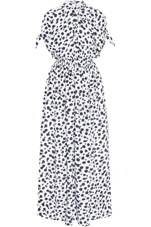 ROSETTA GETTY Vestido largo con estampado de lunares