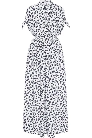 ROSETTA GETTY Vestido largo con estampado de lunares