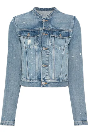 Maison Margiela Chamarra de mezclilla con efecto envejecido