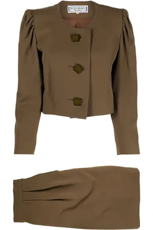 Saint Laurent Traje de falda con botones