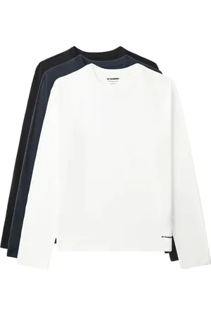 Jil Sander Pack de tres playeras con parche del estampado