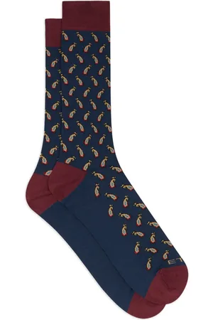 Etro Calcetines con motivo de cachemira en jacquard