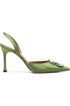 Amina Muaddi Zapatillas Camelia con tacón de 95mm