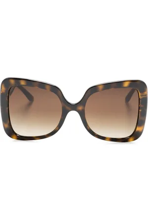 Dolce & Gabbana Lentes de sol con armazón en forma de mariposa estilo carey