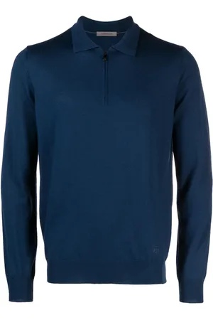 corneliani Playera tipo polo con medio cierre