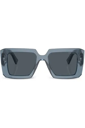 Prada Lentes de sol con armazón cuadrada y logo triangular