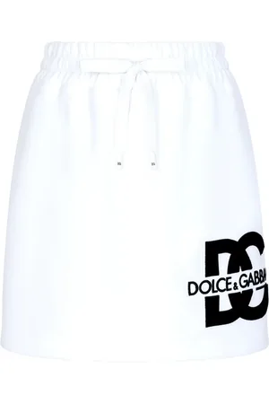 Dolce & Gabbana Falda corta con logo estampado