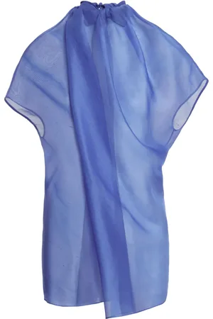 Khaite Blusa de seda The Kass con diseño drapeado