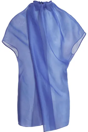Khaite Blusa de seda The Kass con diseño drapeado