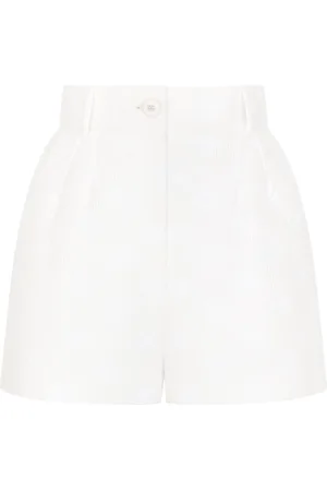 Dolce & Gabbana Shorts con cintura alta y logo en jacquard