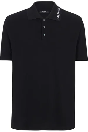 Balmain Playera tipo polo con logo bordado