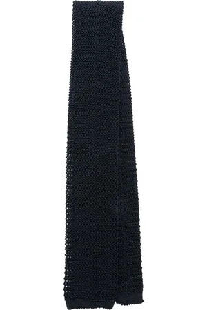 Fursac Corbata de seda con extremo cuadrado