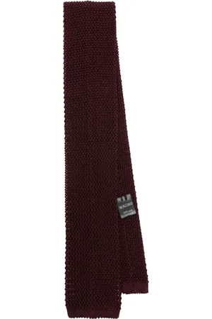 Fursac Corbata de seda con extremo cuadrado