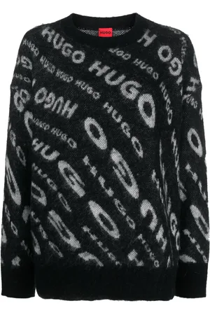 HUGO BOSS Suéter tejido con logo en intarsia