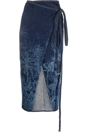 Alanui Falda de mezclilla Jungle Toile de Jouy