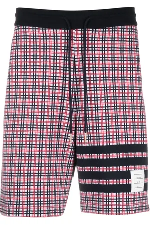 Thom Browne Shorts deportivos con motivo de cuadros en jacquard