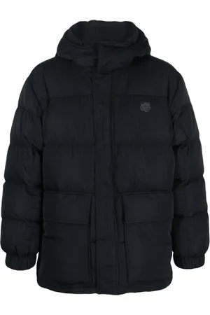 Maison Kitsuné Chamarra con capucha y aplique del logo