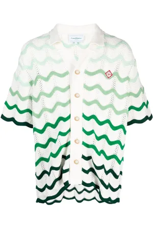 Casablanca Camisa de crochet con ondulado degradado