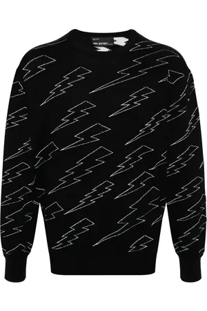 Neil Barrett Suéter con motivo en intarsia Thunderbolt