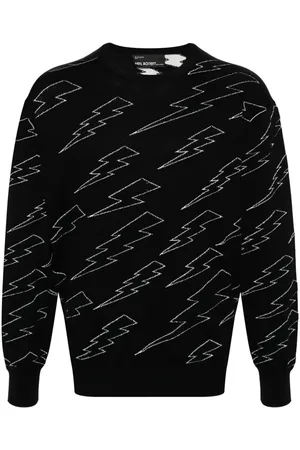 Neil Barrett Suéter con motivo en intarsia Thunderbolt