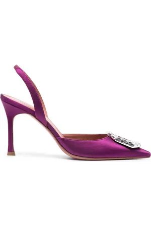 Amina Muaddi Zapatillas Camelia con tacón 90mm