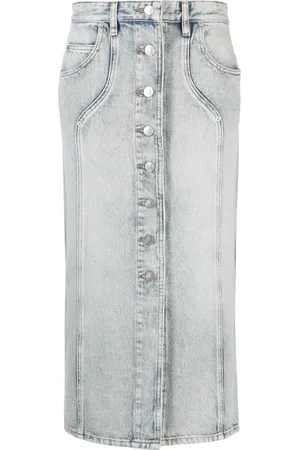Marant Etoile Falda midi de mezclilla Vandy