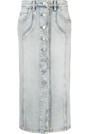 Marant Etoile Falda midi de mezclilla Vandy