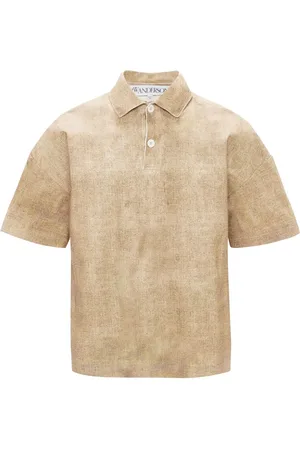 J.W.Anderson Playera tipo polo con estampado de yute