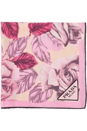 Prada Mascada de seda con estampado floral