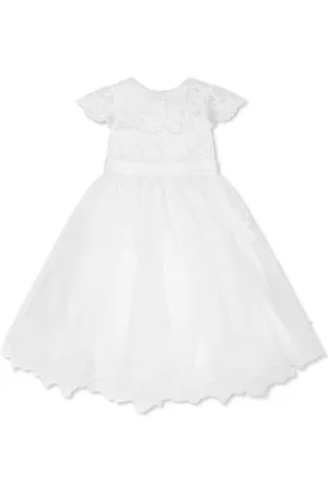 Sarah Louise Vestido largo con capa de encaje floral