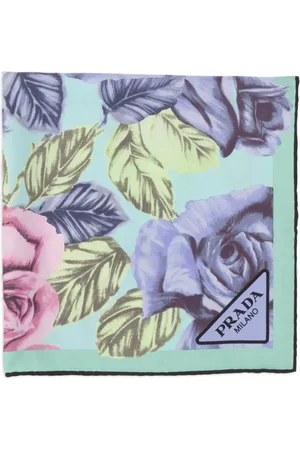 Prada Mascada de seda con estampado floral