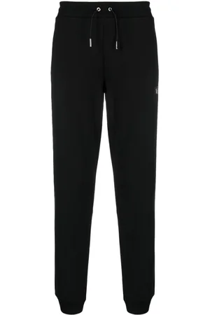 EA7 Pants con parche del logo y cordones en la pretina