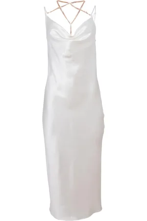FLEUR DU MAL Vestido midi con tirantes de cadena