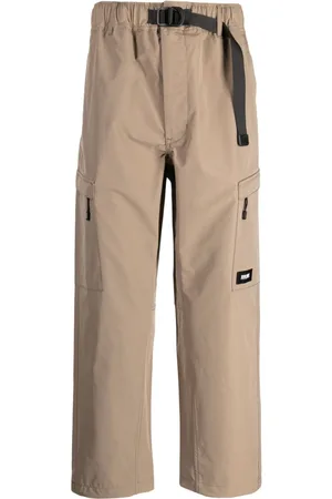 Izzue Pantalones rectos con pretina elástica y parche del logo