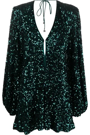 ROTATE Vestido corto bordado con lentejuelas