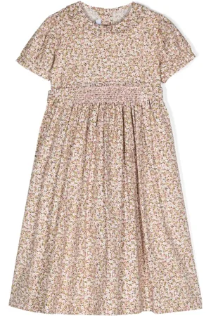 SIOLA Vestido con cinturón y motivo floral en jacquard