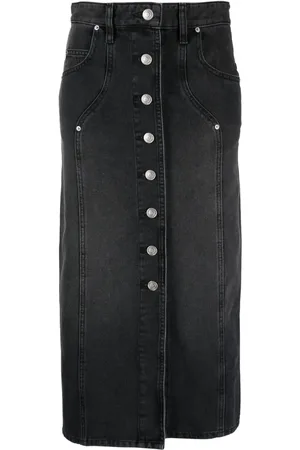 Marant Etoile Falda de mezclilla Vandy con cintura alta