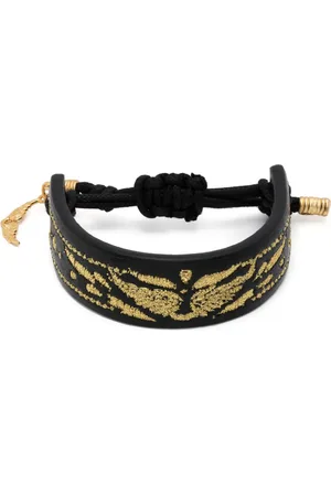 Zadig & Voltaire Pulsera Lenny mediana con placa del logo