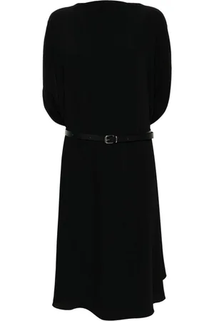 Maison Margiela Vestido midi con diseño drapeado