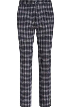 Etro Pantalones rectos con cuadros estampados