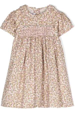 SIOLA Vestido con cinturón y motivo floral en jacquard
