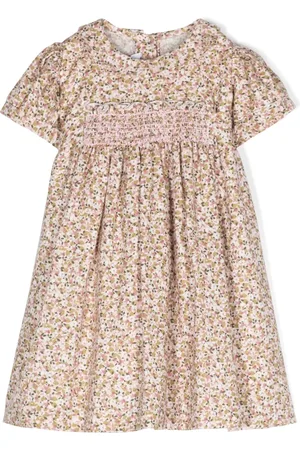 SIOLA Vestido con cinturón y motivo floral en jacquard