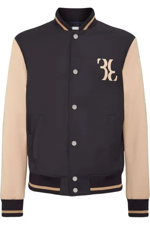 BILLIONAIRE Chamarra bomber con diseño color block y logo bordado