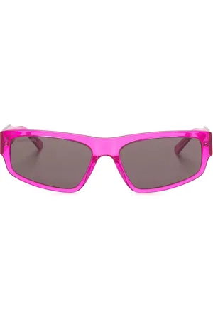 Balenciaga Lentes de sol con armazón rectangular y logo estampado