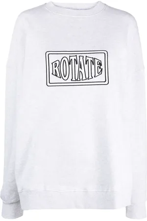 ROTATE Sudadera con hombros caídos y logo bordado